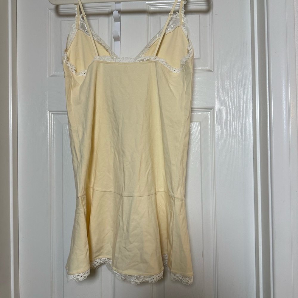 SKIMS Cotton Lace Slip Dress Butter - Picture 5 of 9